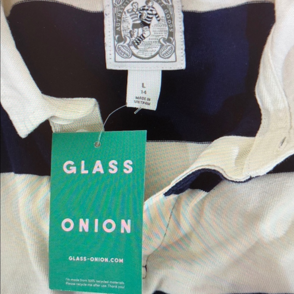 Glass Onion Striped Polo Shirt - Picture 2 of 3